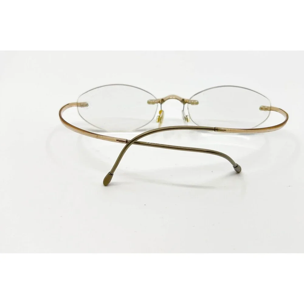Silhouette Eyeglasses Unisex Gold Rimless Minimalist Austria 7534 6050 140